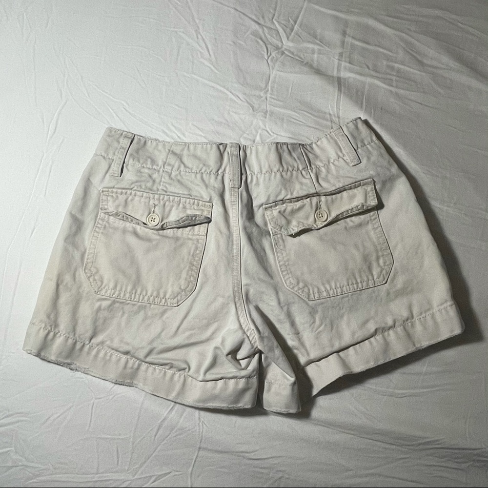 cream cargo shorts